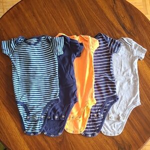Set of 5 Kids One Pieces in Blue, Orange, and Gray (🛍 Bundle ANY 6/$36)